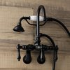 Kingston Brass AE301T0 Wall Mount Clawfoot Tub Faucets, Matte Black AE301T0